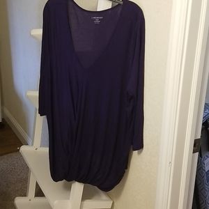 Lane Bryant purple 3/4 sleeve top